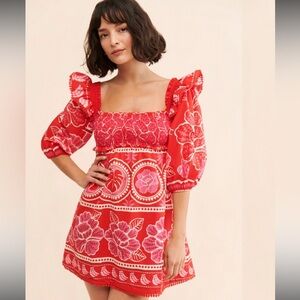 Farm Rio Summer Sunrise Mini Dress, size XS